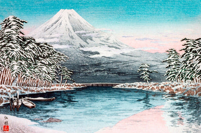 Mount Fuji From Tagonoura, Snow Scene By Hiroaki Takahashi - Magic Posters