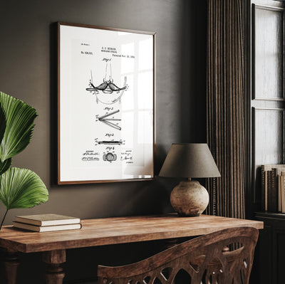 Moustache Curler 1894 Patent Print - Magic Posters