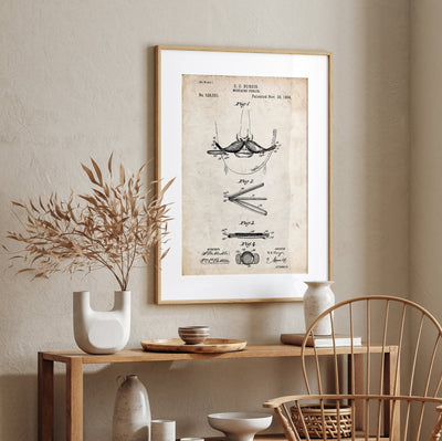 Moustache Curler 1894 Patent Print - Magic Posters
