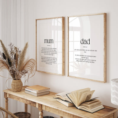 Mum & Dad Set Of 2 Definition Prints - Magic Posters