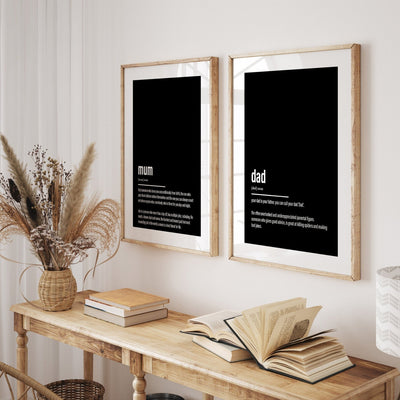 Mum & Dad Set Of 2 Definition Prints - Magic Posters