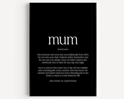 Mum Definition Print - Magic Posters