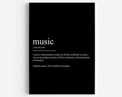 Music Definition Print - Magic Posters