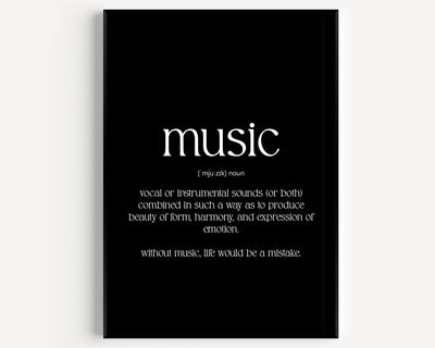 Music Definition Print - Magic Posters