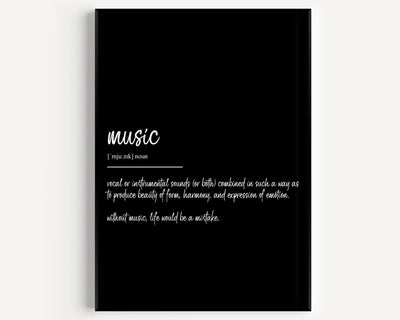 Music Definition Print - Magic Posters