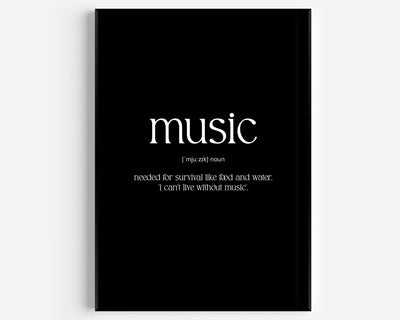 Music Definition Print V2 - Magic Posters