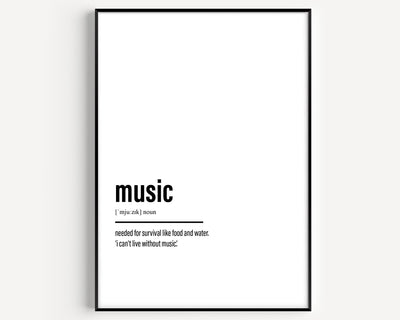 Music Definition Print V2 - Magic Posters