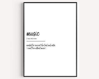 Music Definition Print V2 - Magic Posters