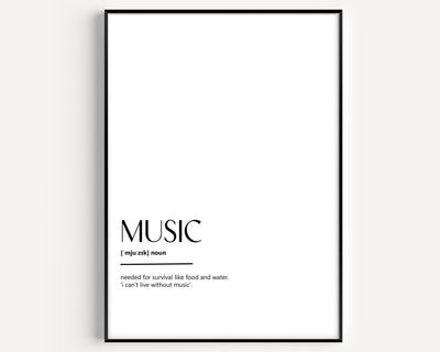 Music Definition Print V2 - Magic Posters