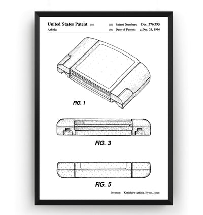 N64 Cartridge 1996 Patent Print - Magic Posters