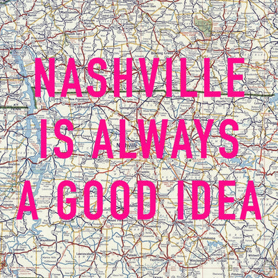 Nashville Retro Pop Art Map Print