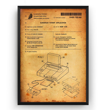 Neo Geo Console 1990 Patent Print - Magic Posters
