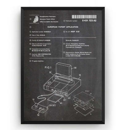 Neo Geo Console 1990 Patent Print - Magic Posters