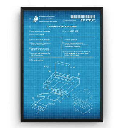 Neo Geo Console 1990 Patent Print - Magic Posters