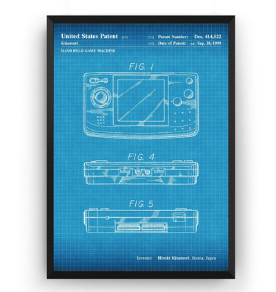 Neo Geo Pocket 1999 Patent Print - Magic Posters