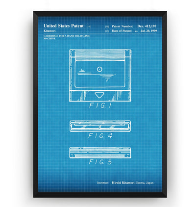 Neo Geo Pocket Cartridge 1999 Patent Print - Magic Posters