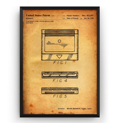 Neo Geo Pocket Cartridge 1999 Patent Print - Magic Posters