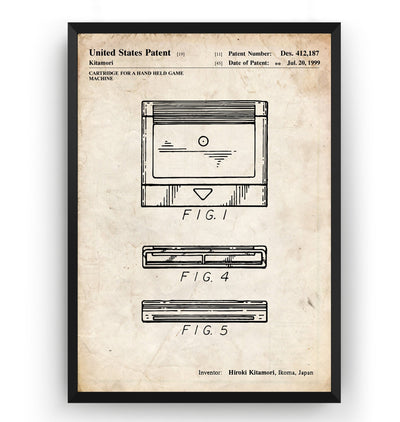 Neo Geo Pocket Cartridge 1999 Patent Print - Magic Posters