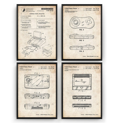 Neo Geo Set Of 4 Patent Prints - Magic Posters