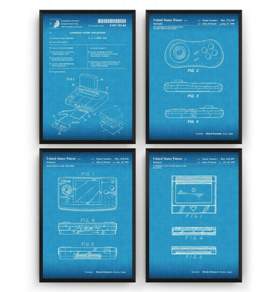 Neo Geo Set Of 4 Patent Prints - Magic Posters
