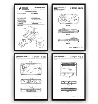 Neo Geo Set Of 4 Patent Prints - Magic Posters