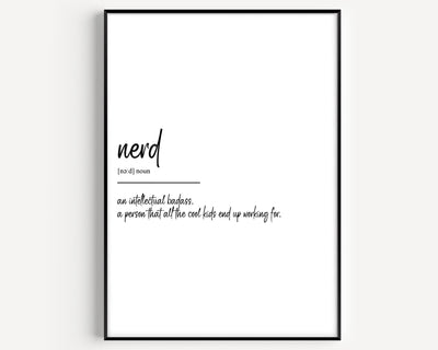 Nerd Definition Print - Magic Posters