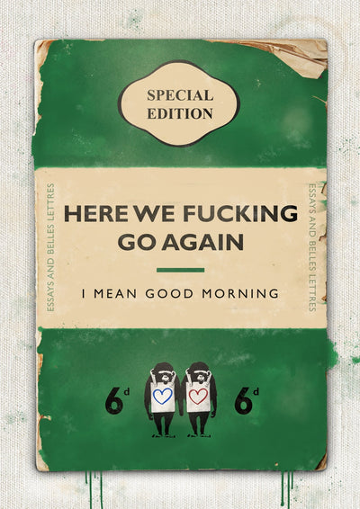 Personalised Book Cover Art Print (New Green)