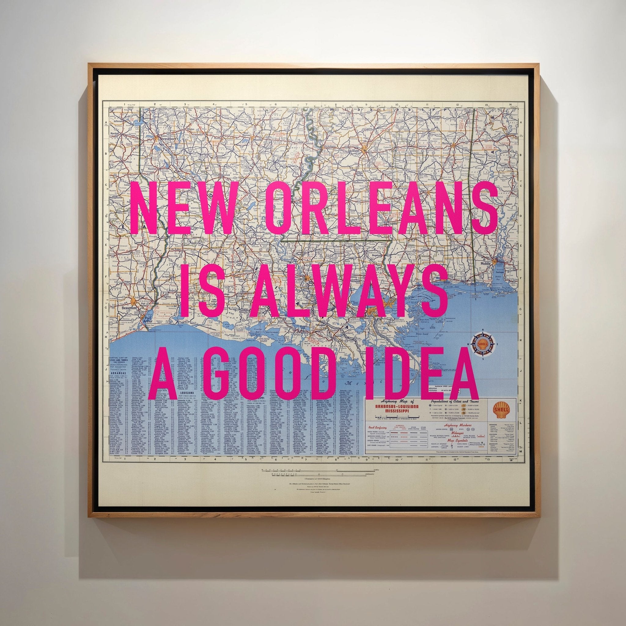 New Orleans Retro Pop Art Map Print - Magic Posters