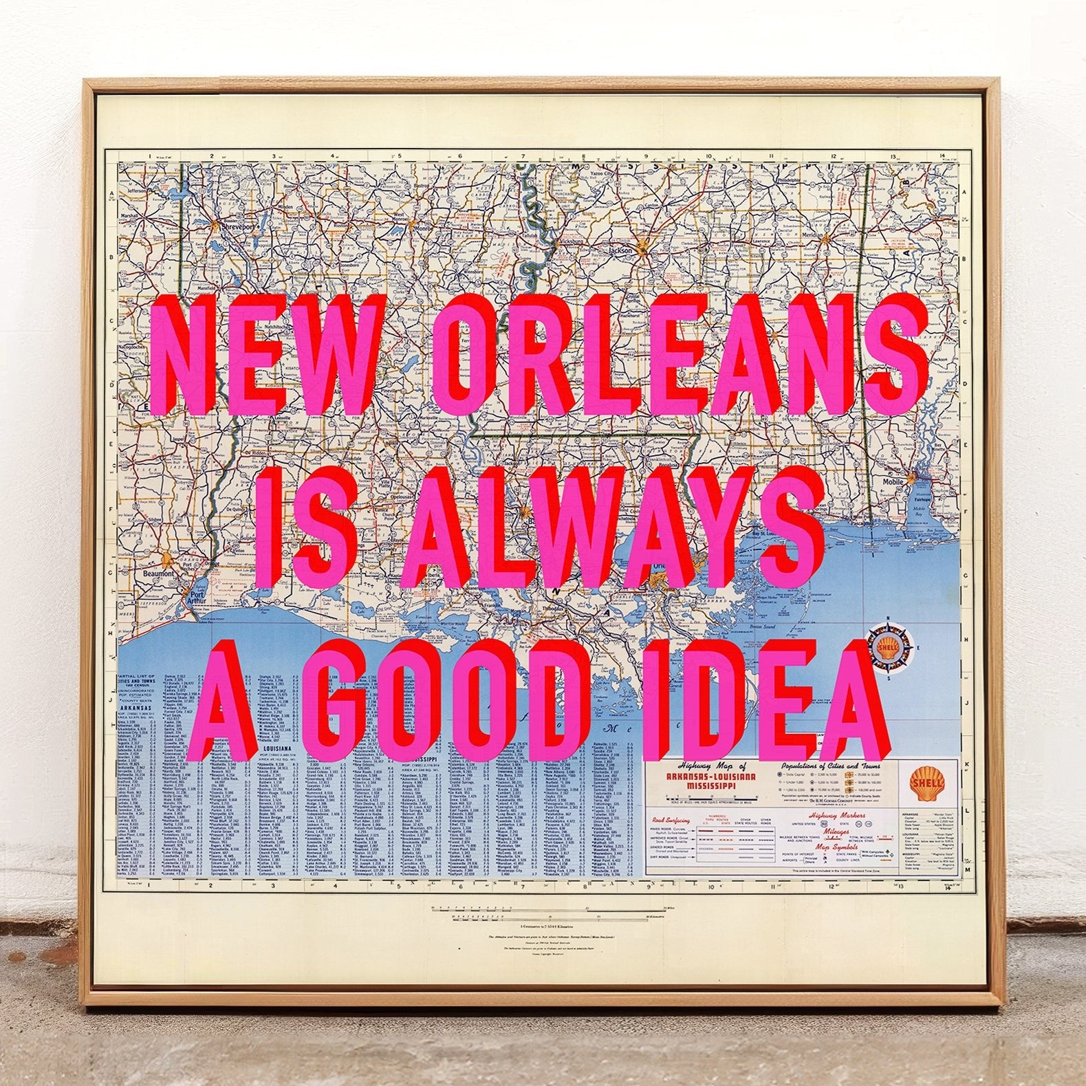 New Orleans Retro Pop Art Map Print - Magic Posters