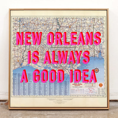 New Orleans Retro Pop Art Map Print - Magic Posters