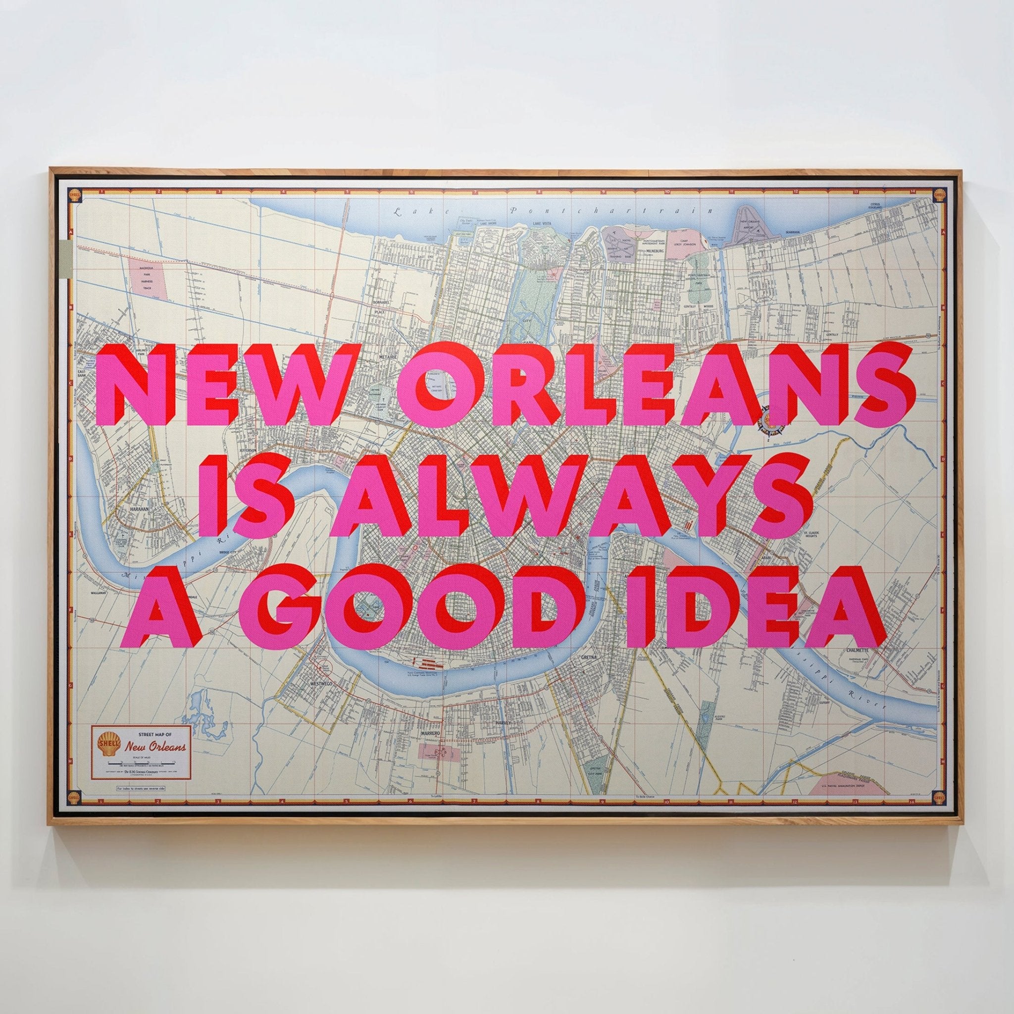New Orleans Retro Pop Art Map Print (landscape) - Magic Posters