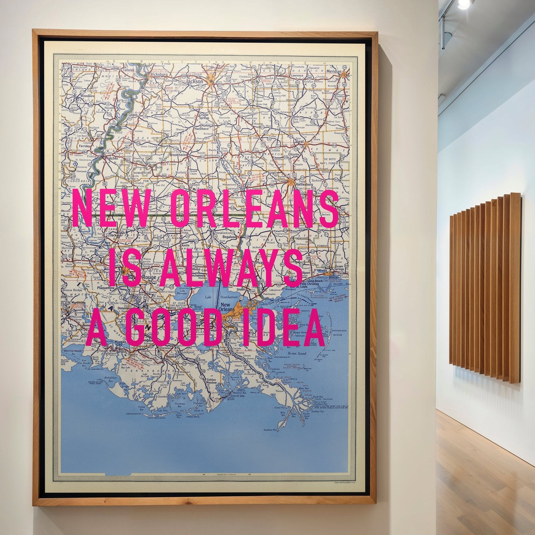 New Orleans Retro Pop Art Map Print (portrait) - Magic Posters