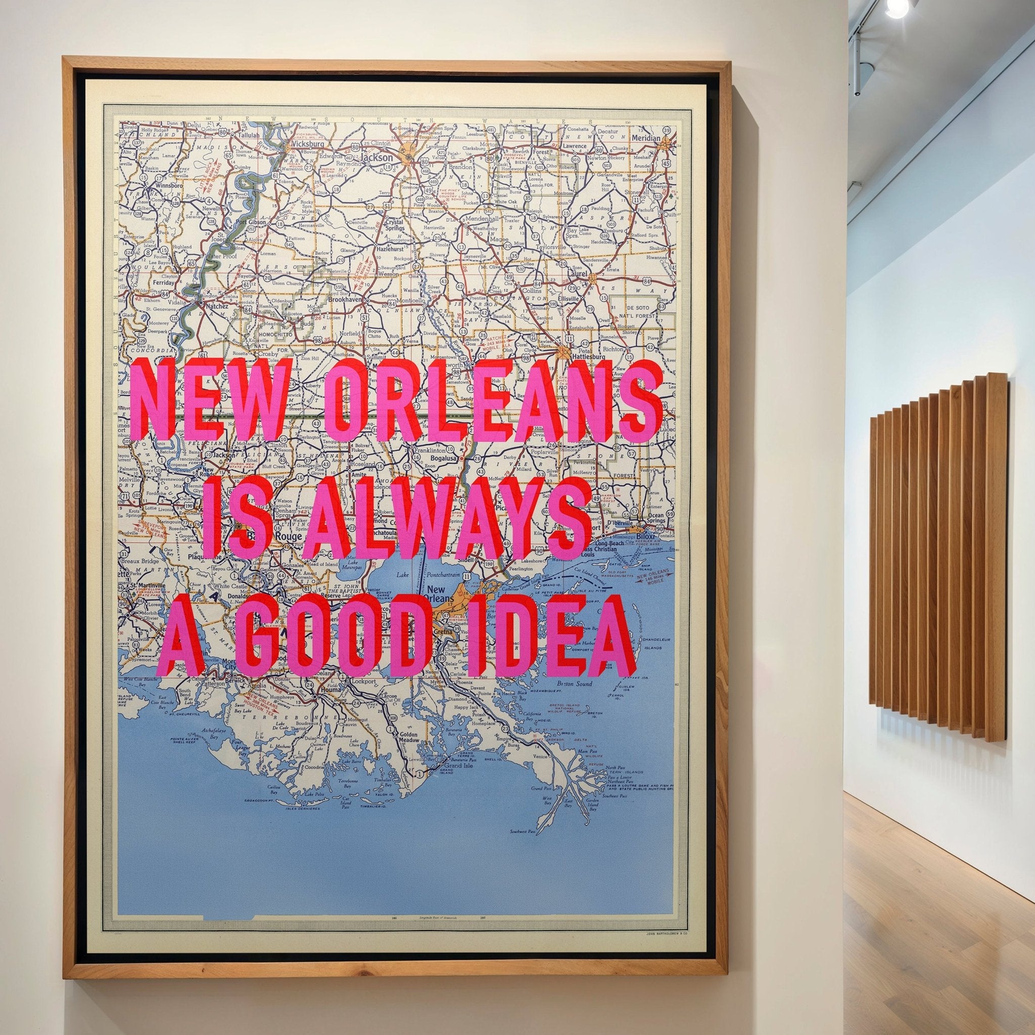 New Orleans Retro Pop Art Map Print (portrait) - Magic Posters