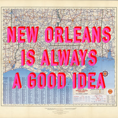 New Orleans Retro Pop Art Map Print