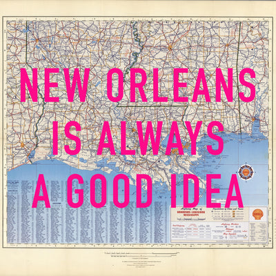 New Orleans Retro Pop Art Map Print
