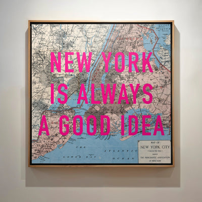New York Retro Pop Art Map Print - Magic Posters