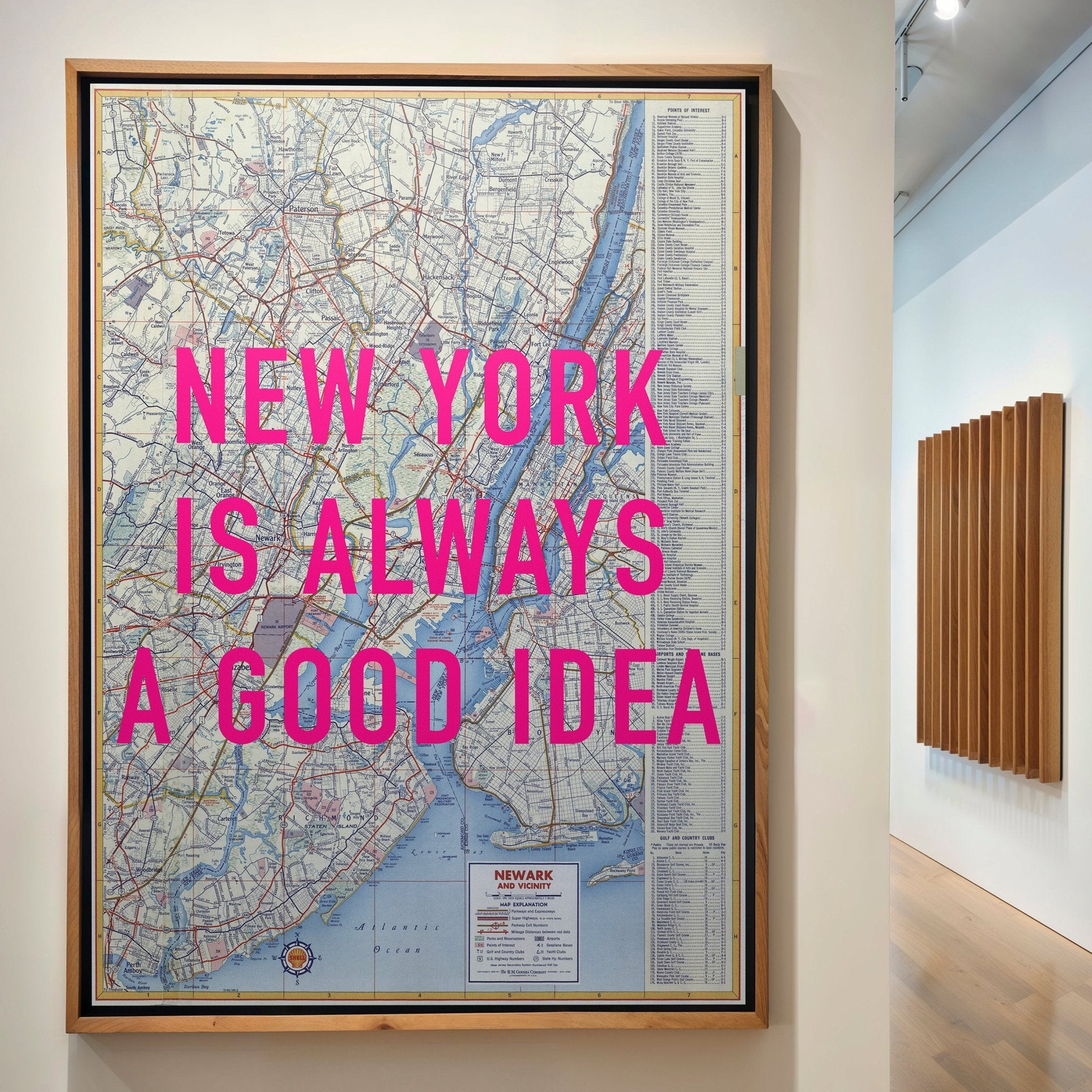 New York Retro Pop Art Map Print - Magic Posters