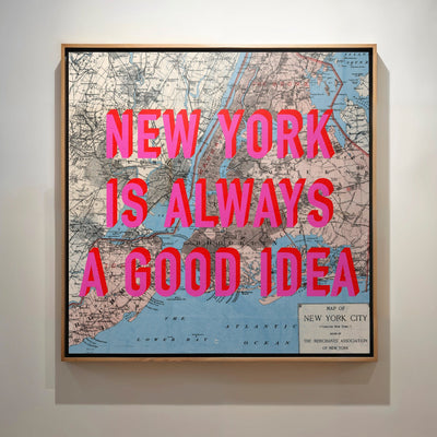 New York Retro Pop Art Map Print - Magic Posters
