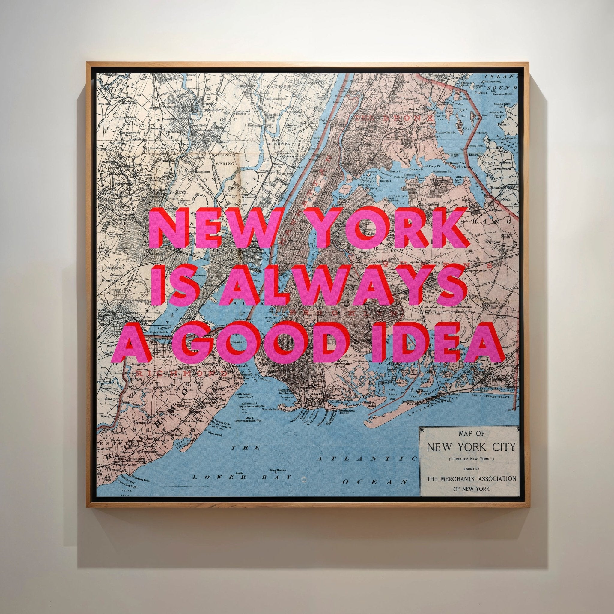 New York Retro Pop Art Map Print - Magic Posters