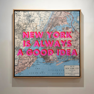 New York Retro Pop Art Map Print - Magic Posters