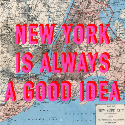 New York Retro Pop Art Map Print