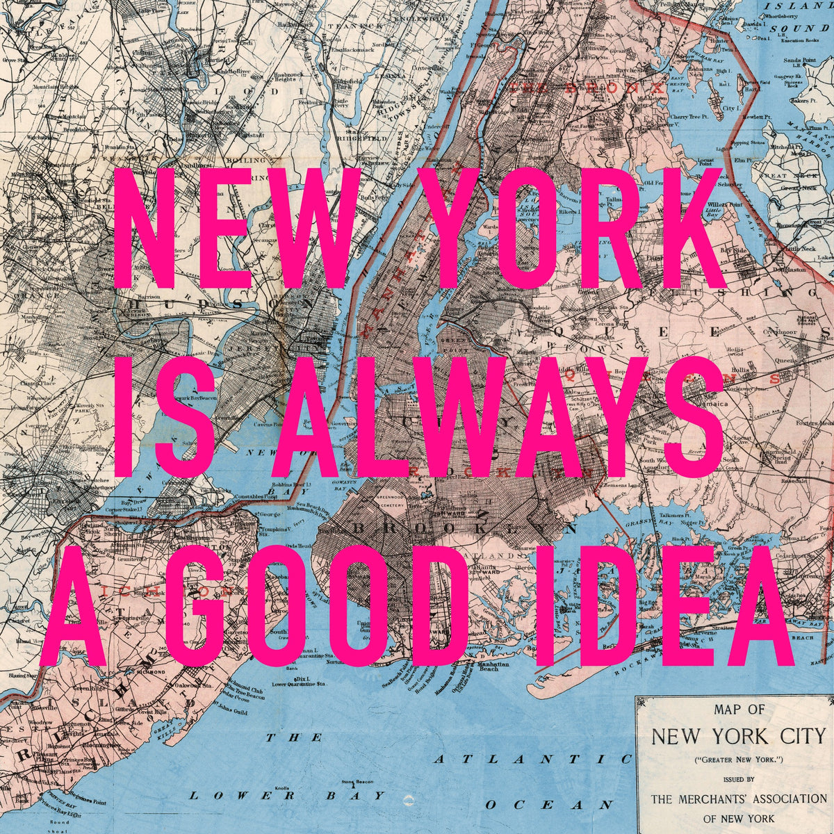New York Retro Pop Art Map Print