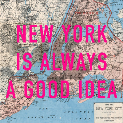 New York Retro Pop Art Map Print