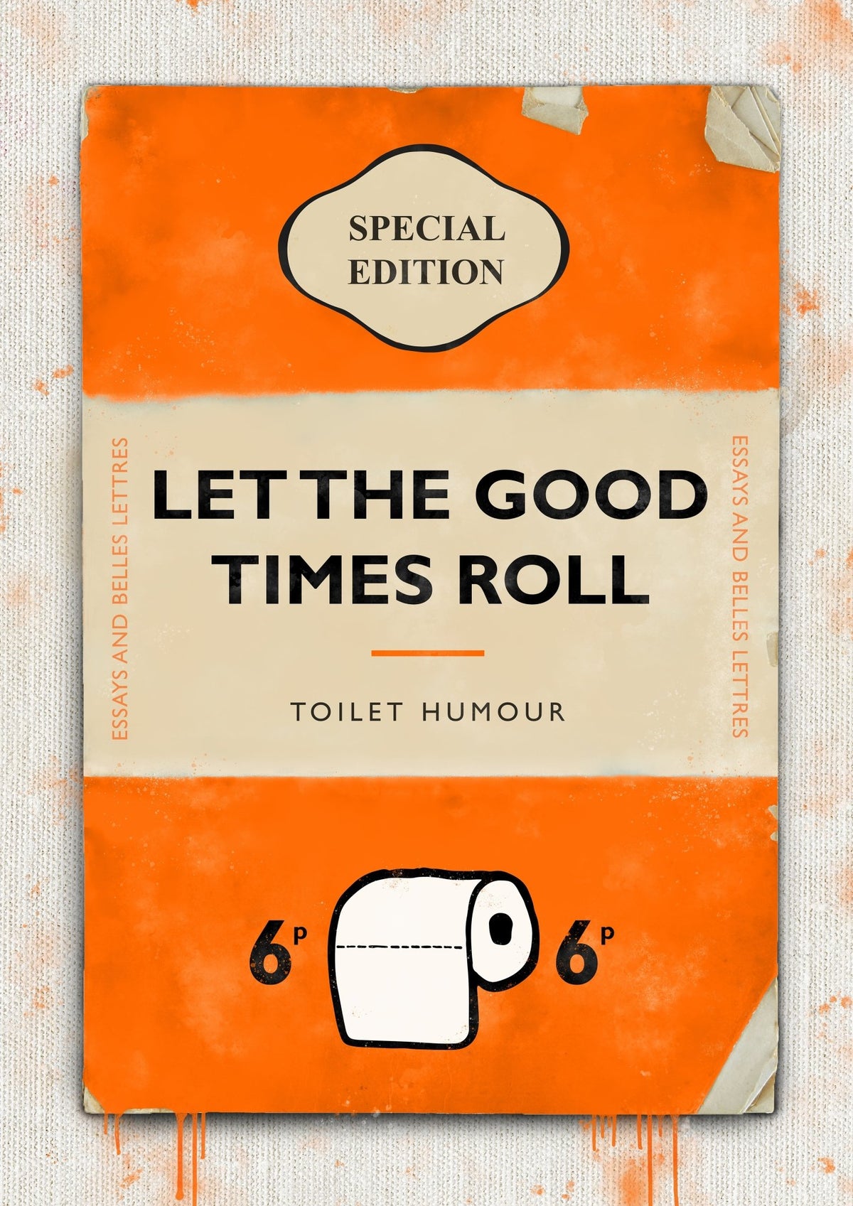 Personalised Book Cover Art Print (New Orange)