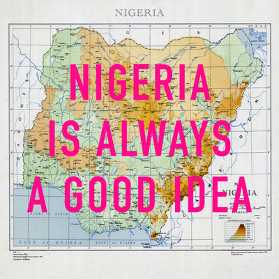 Nigeria Retro Pop Art Map Print (square) - Magic Posters