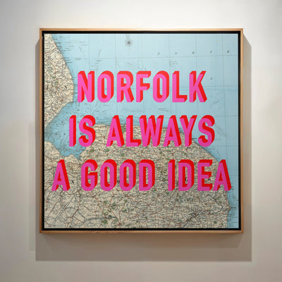 Norfolk Retro Pop Art Map Print - Magic Posters