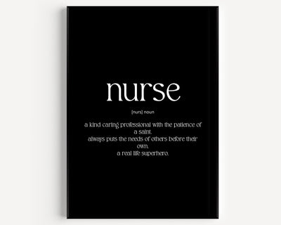 Nurse Definition Print - Magic Posters