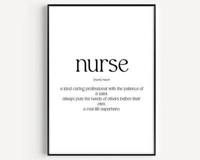 Nurse Definition Print - Magic Posters