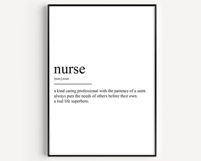 Nurse Definition Print - Magic Posters