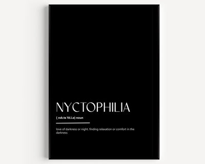 Nyctophilia Definition Print - Magic Posters